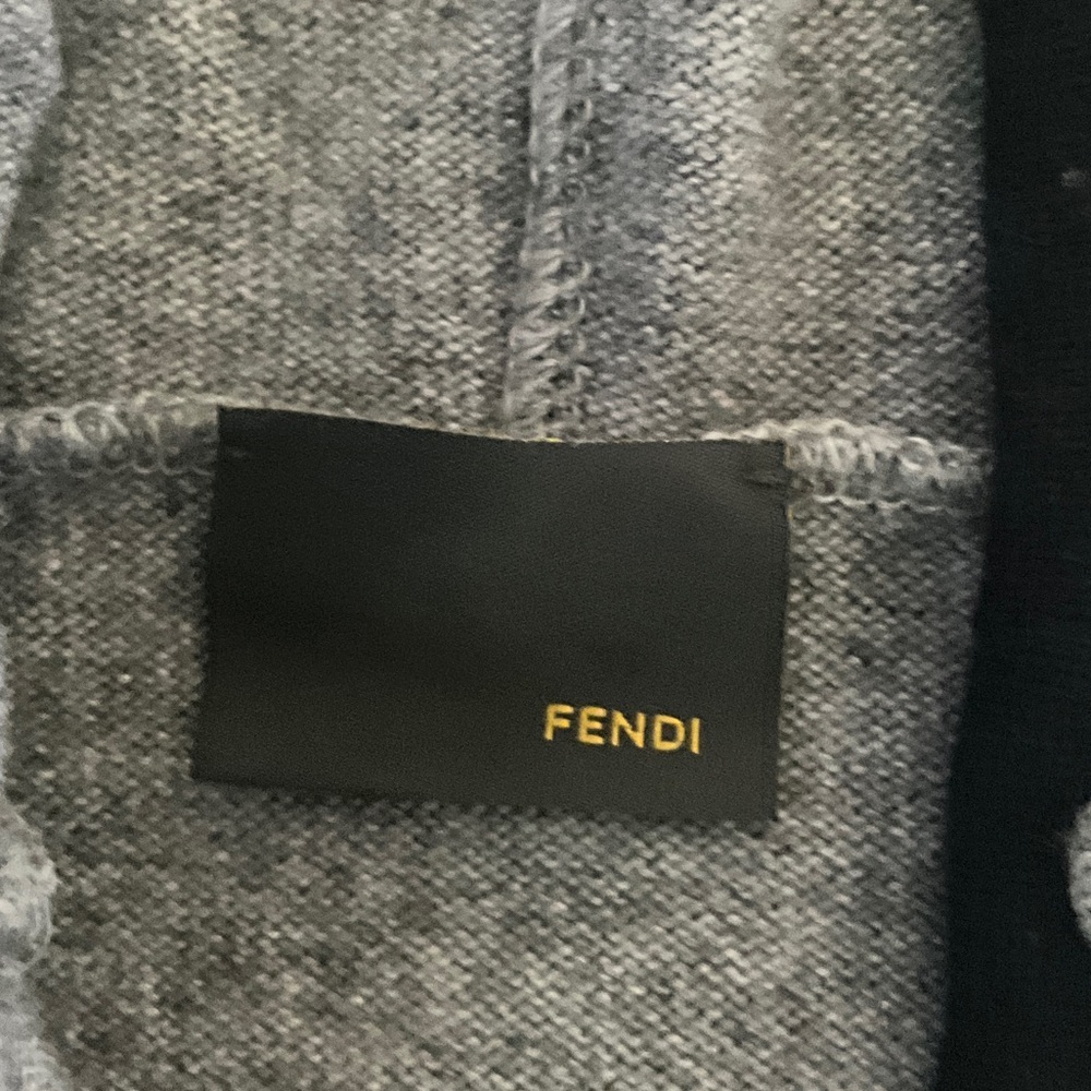 Fendi Black and Gray Knit Cape/Poncho - Picture 2 of 5